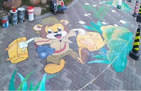 如东夏季画地面彩绘会遇到的问题