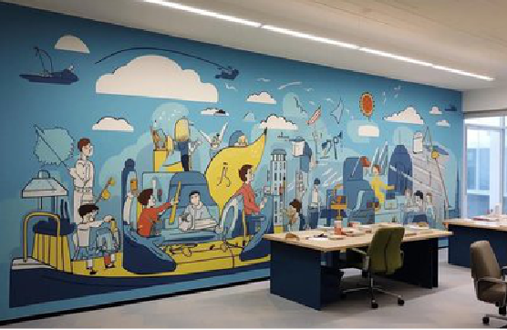 如东办公室墙绘的特点。