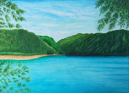 如东在墙绘中，如何绘画绿水青山？